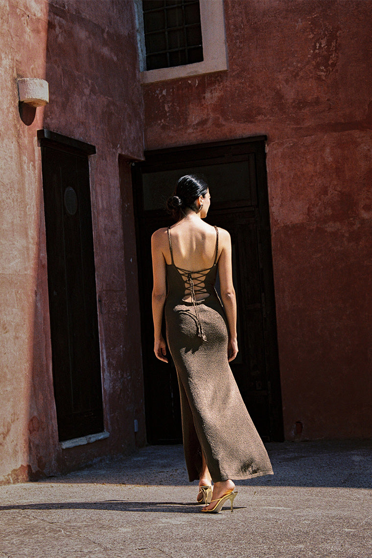 'Azalea' Dress - Chocolate